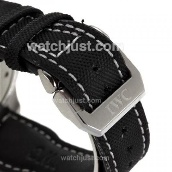 IWC Pilot Automatic White Markers with Black Dial-Leather Strap