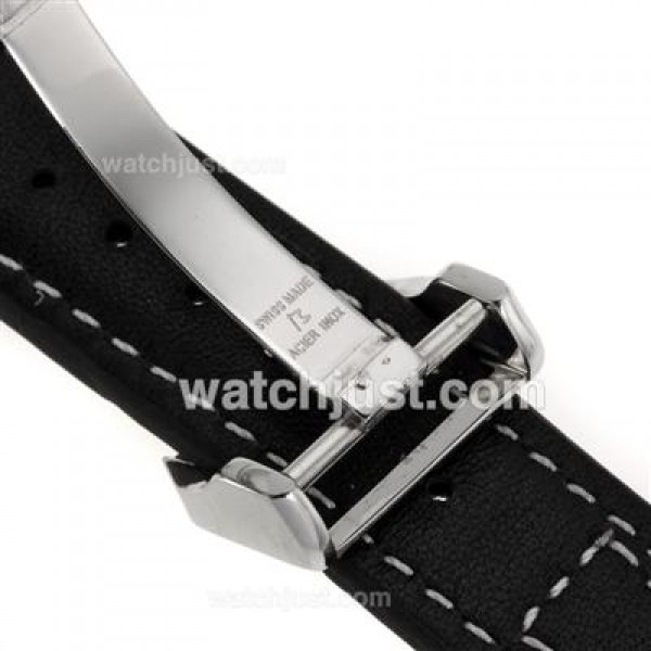 IWC Pilot Automatic White Markers with Black Dial-Leather Strap