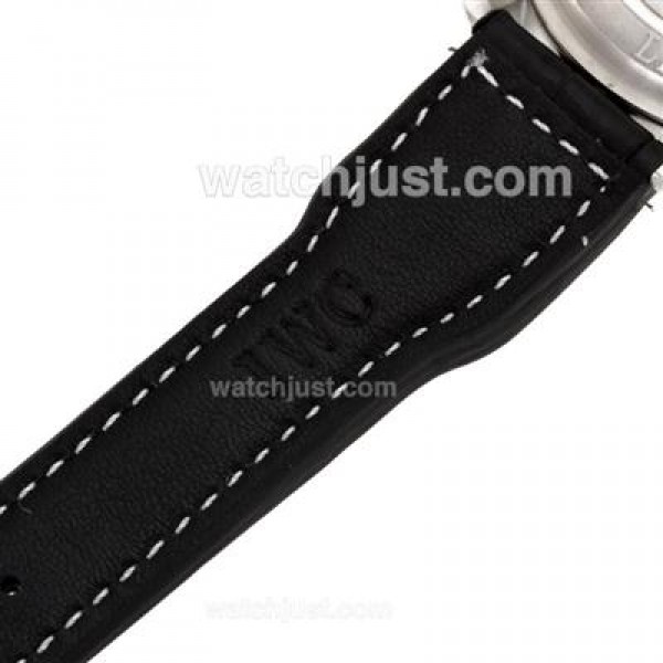 IWC Pilot Automatic White Markers with Black Dial-Leather Strap