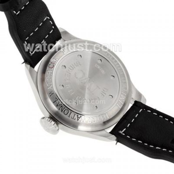 IWC Pilot Automatic White Markers with Black Dial-Leather Strap