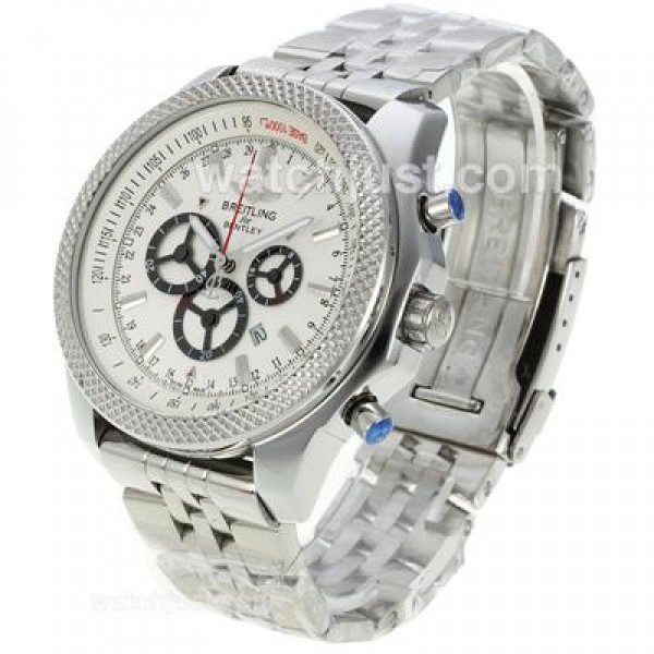 Breitling for Bentley Working Chronograph with White Dial S/S