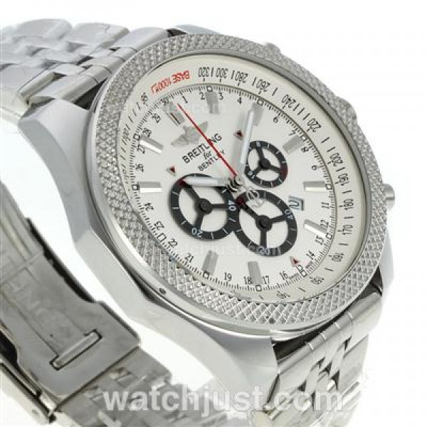 Breitling for Bentley Working Chronograph with White Dial S/S