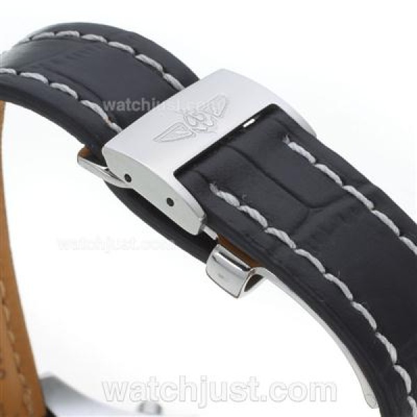 Breitling for Bentley Working Chronograph with Black Dial-Leather Strap