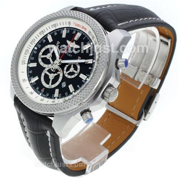 Breitling for Bentley Working Chronograph with Black Dial-Leather Strap