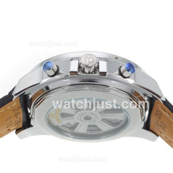 Breitling for Bentley Working Chronograph with Black Dial-Leather Strap
