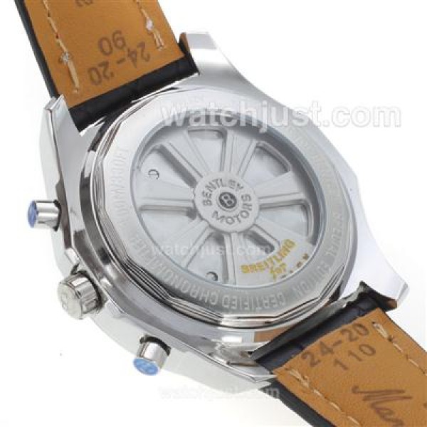 Breitling for Bentley Working Chronograph with Black Dial-Leather Strap