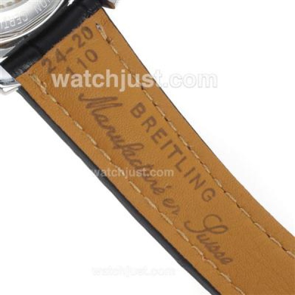 Breitling for Bentley Working Chronograph with Black Dial-Leather Strap