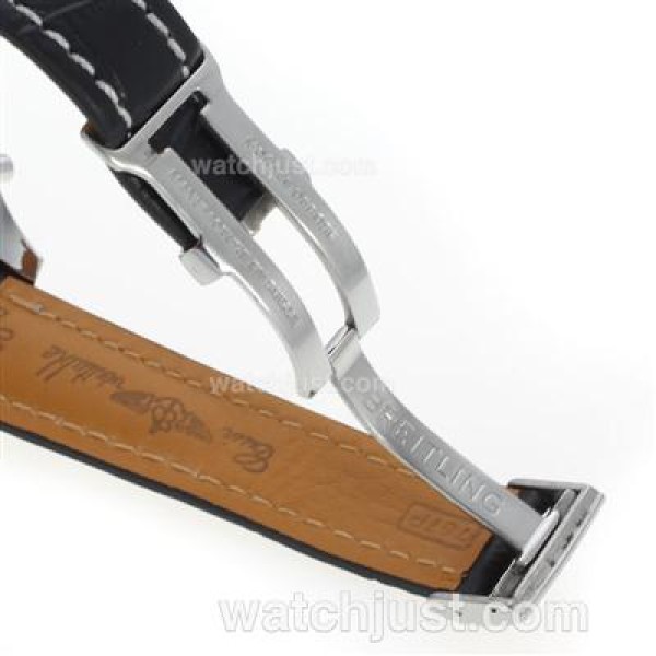 Breitling for Bentley Working Chronograph with Black Dial-Leather Strap