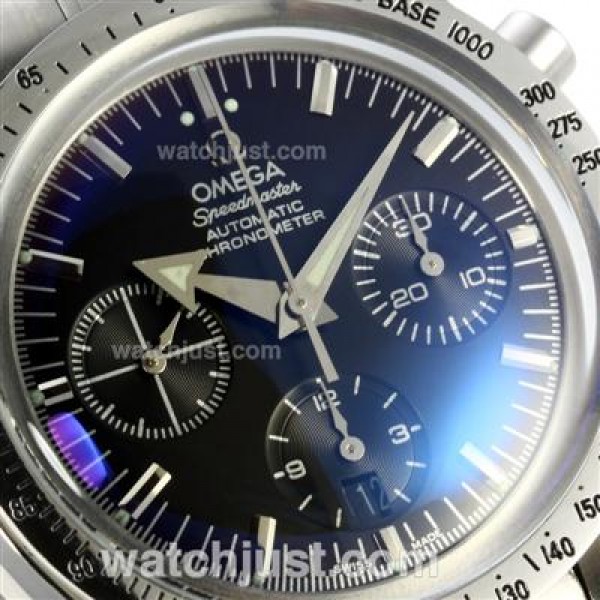 Omega Speedmaster Chronograph Swiss Valjoux 7750 Movement with Black Dial