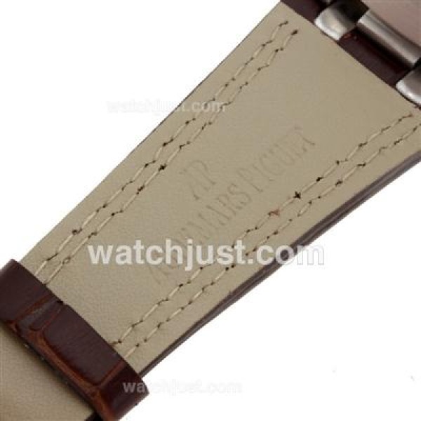 Audemars Piguet Royal Oak Offshore Working Chronograph with White Dial-Leather Strap