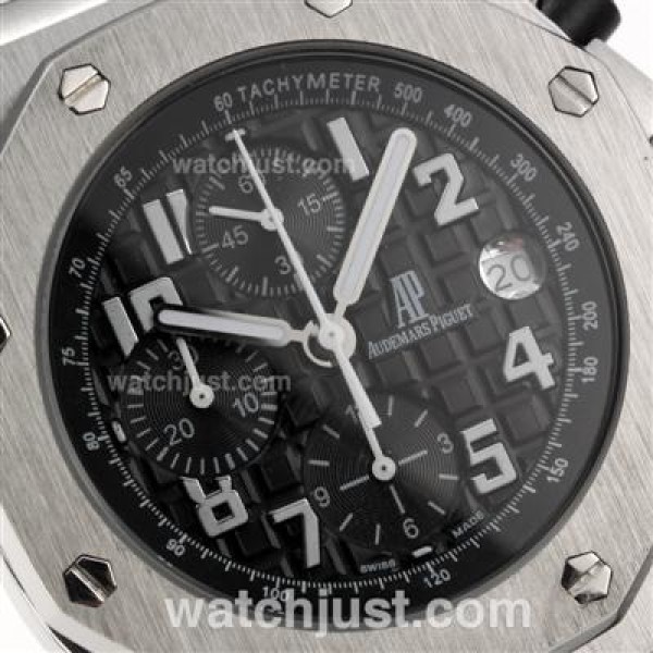 Audemars Piguet Royal Oak Offshore Working Chronograph with Black Dial-Leather Strap