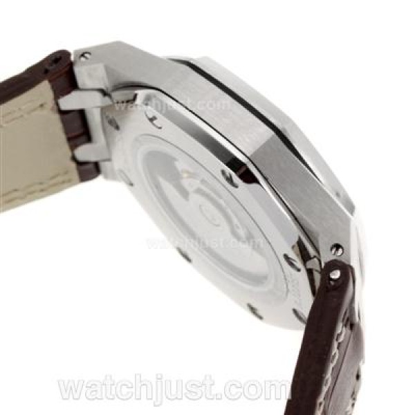 Audemars Piguet Royal Oak Automatic with Gray Dial-Leather Strap