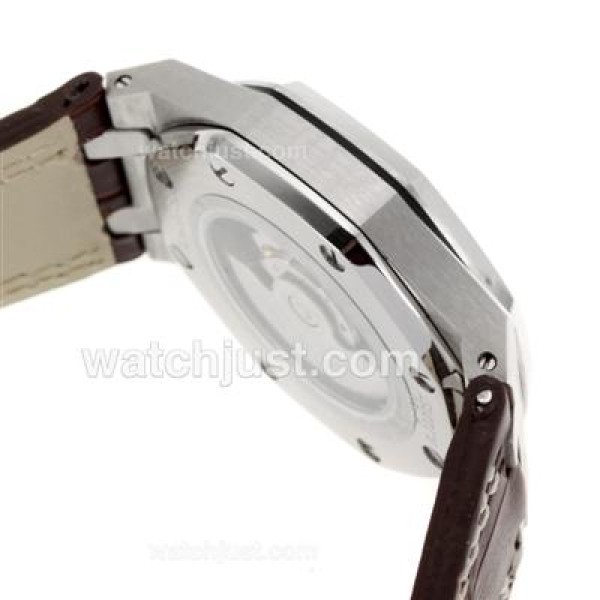 Audemars Piguet Royal Oak Automatic with White Dial-Leather Strap