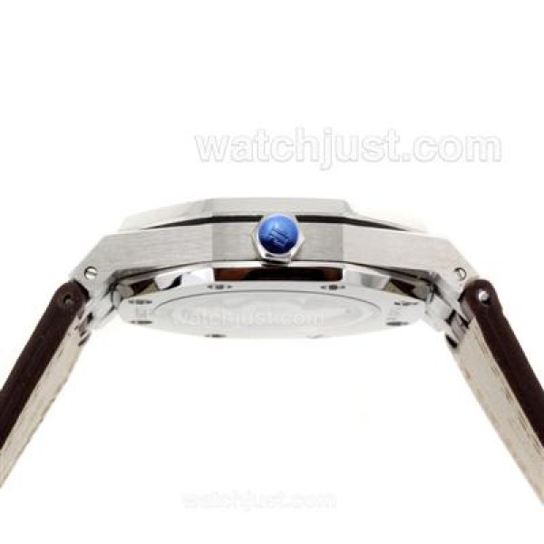 Audemars Piguet Royal Oak Automatic with White Dial-Leather Strap