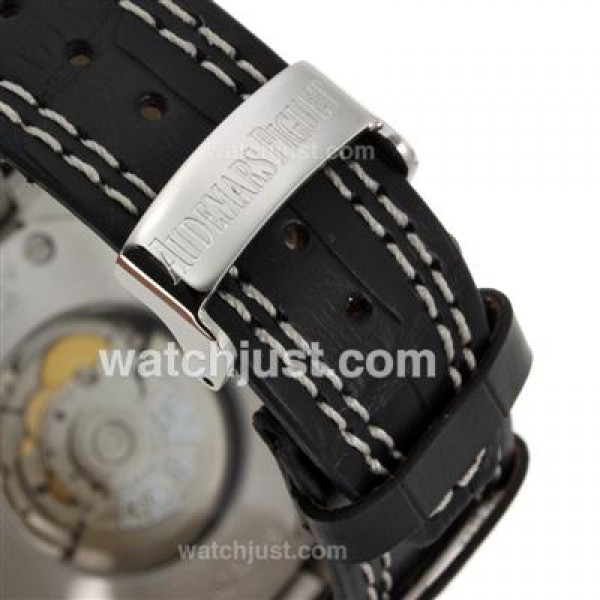 Audemars Piguet Royal Oak Automatic with Blue Dial-Leather Strap