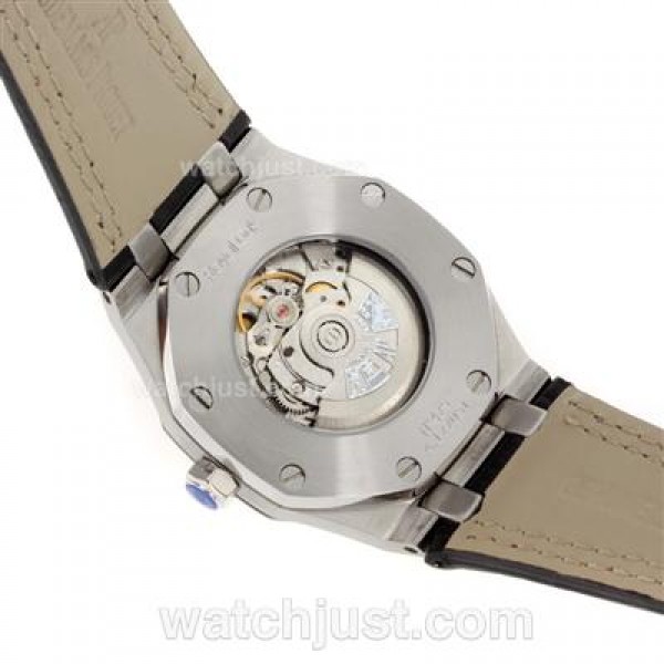 Audemars Piguet Royal Oak Automatic with Blue Dial-Leather Strap