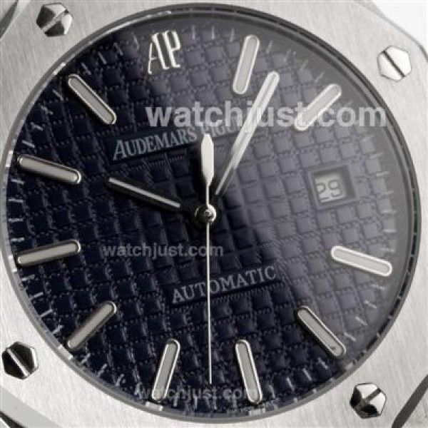 Audemars Piguet Royal Oak Automatic with Blue Dial-Leather Strap