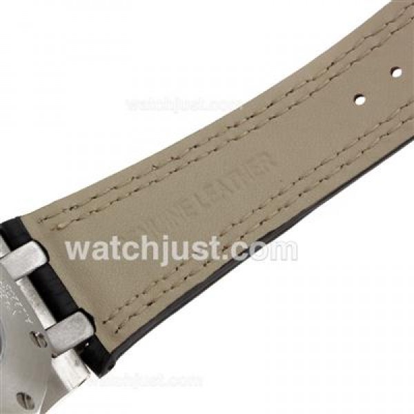 Audemars Piguet Royal Oak Automatic with Black Dial-Leather Strap