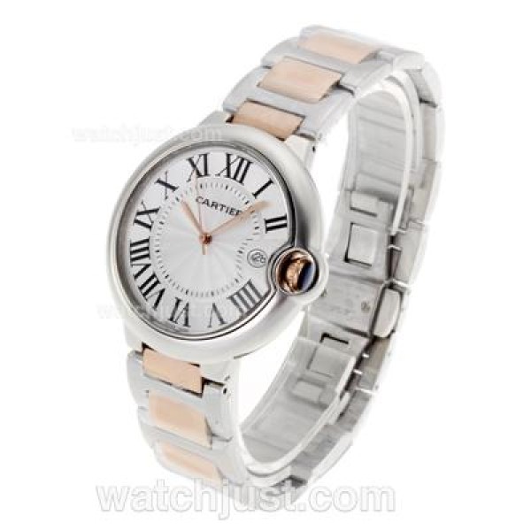 Cartier Ballon Bleu de Cartier Two Tone with White Dial-Sapphire Glass