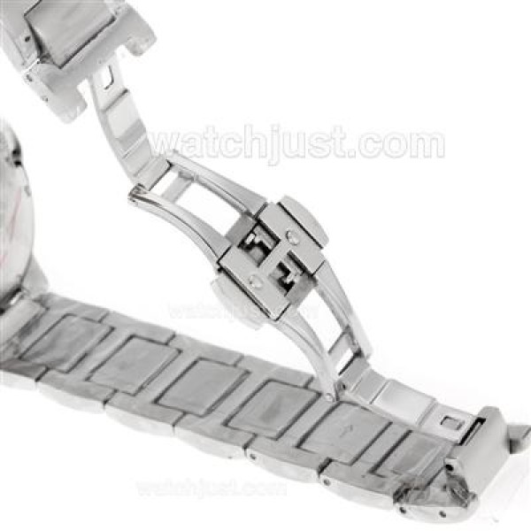 Cartier Ballon Bleu de Cartier Roman Markers with White Dial S/S-Sapphire Glass