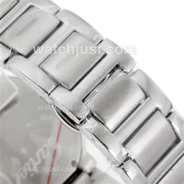 Cartier Ballon Bleu de Cartier Roman Markers with White Dial S/S-Sapphire Glass