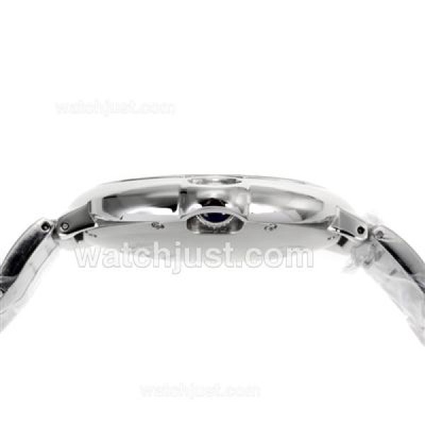 Cartier Ballon Bleu de Cartier Roman Markers with White Dial S/S-Sapphire Glass