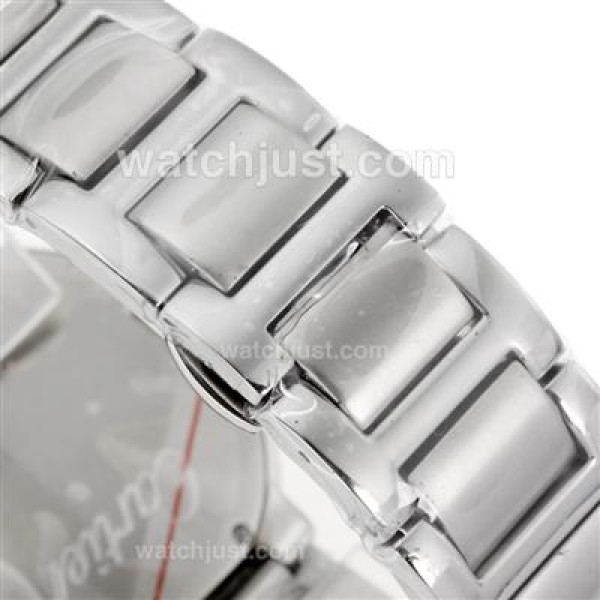Cartier Ballon Bleu de Cartier Roman Markers with Black Dial S/S-Sapphire Glass