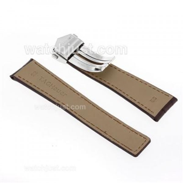 Tag Heuer Brown Leather Strap with Deployment Buckle