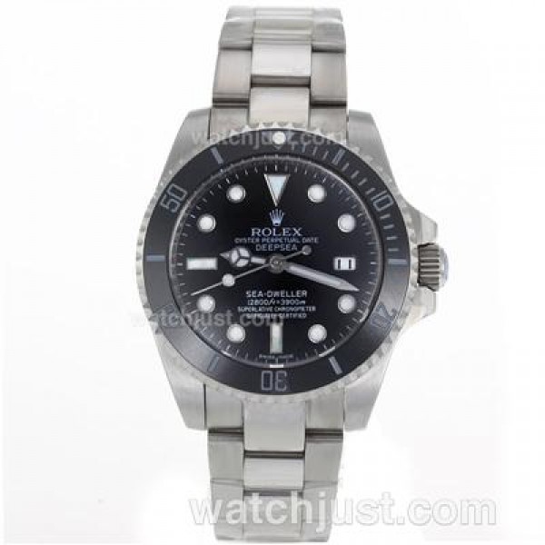 Top Quality Fake Rolex Sea-Dweller Watches With Black Dials Online