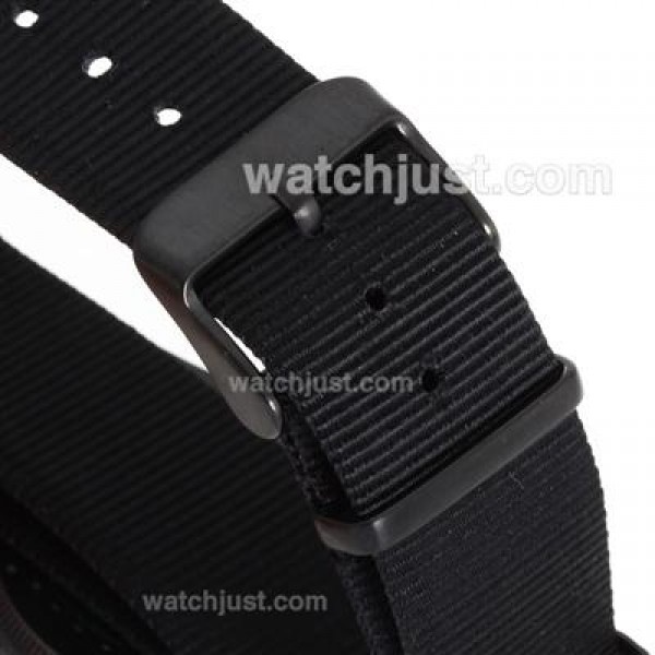 UK Swiss Movement Rolex Milgauss Automatic PVD Case Orange Markers with Black Dial-Nylon Strap Watches