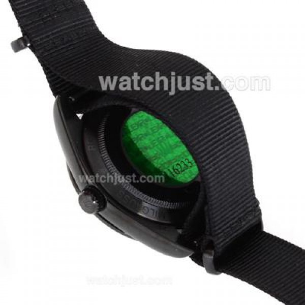 UK Swiss Movement Rolex Milgauss Automatic PVD Case Orange Markers with Black Dial-Nylon Strap Watches