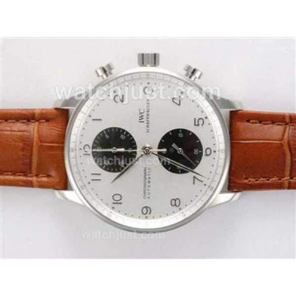 IWC Portuguese Chronograph Swiss Valjoux 7750 Movement with White Dial