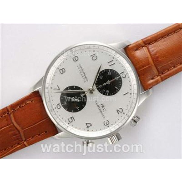 IWC Portuguese Chronograph Swiss Valjoux 7750 Movement with White Dial
