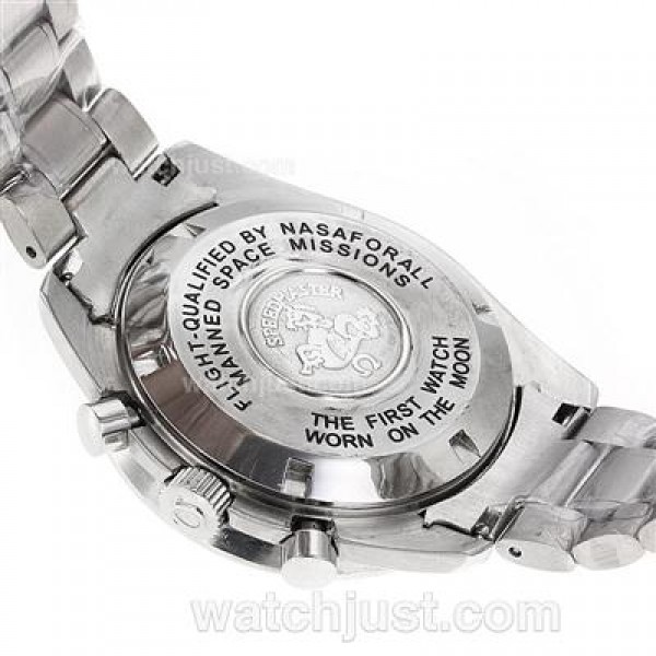 Omega Speedmaster Working Chronograph White Dial with Blue Marking