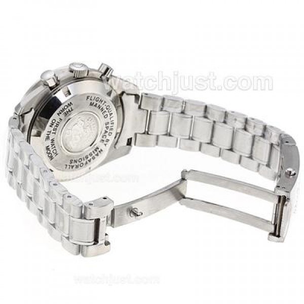Omega Speedmaster Working Chronograph White Dial with Blue Marking