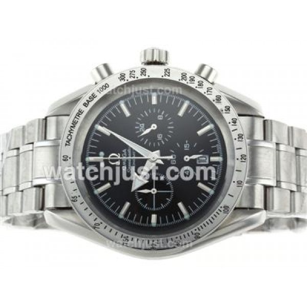 Omega Speedmaster Broad Arrow Working Chronograph with Black Dial