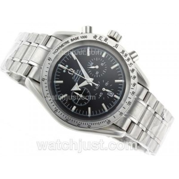 Omega Speedmaster Broad Arrow Working Chronograph with Black Dial