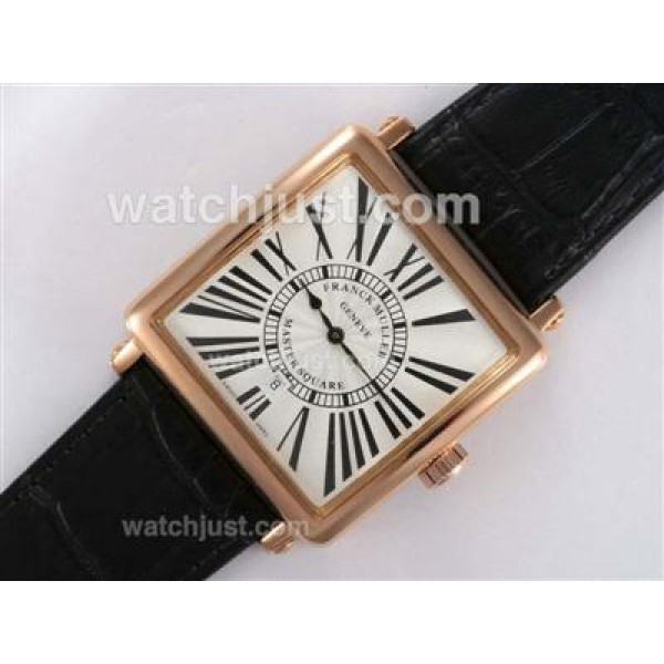 Franck Muller Master Square Rose Gold Case with White Dial