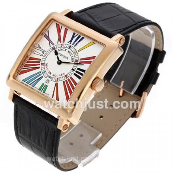 Franck Muller Master Square Rose Gold Case with White Dial