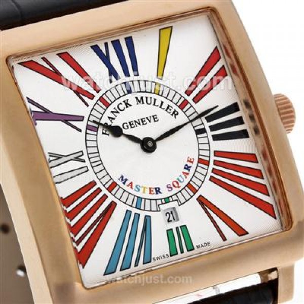 Franck Muller Master Square Rose Gold Case with White Dial