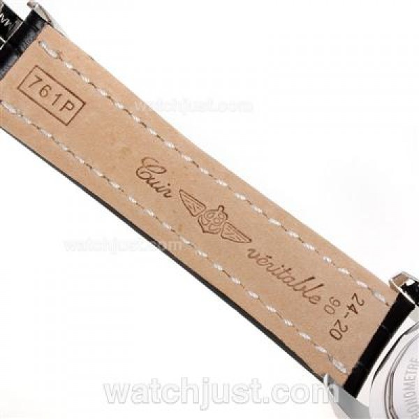 Breitling Super Ocean Chronograph Swiss Valjoux 7750 Movement with Black Dial-Leather Strap