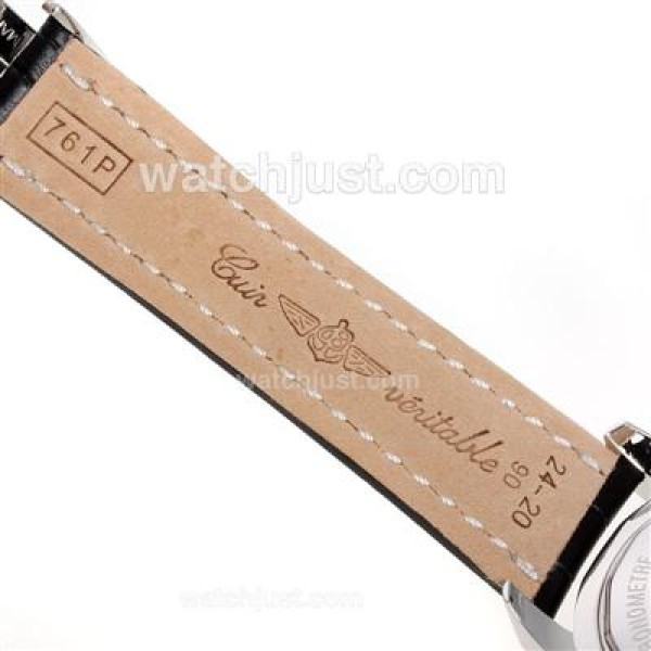 Breitling Super Ocean Chronograph Swiss Valjoux 7750 Movement with White Dial-Leather Strap