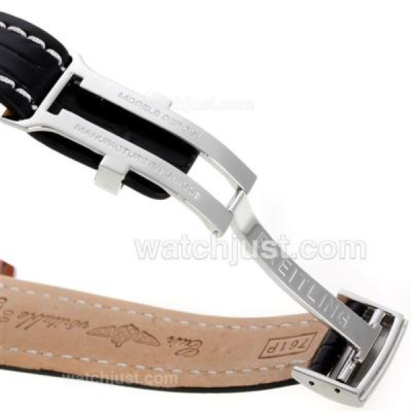 Breitling Super Ocean Chronograph Swiss Valjoux 7750 Movement with White Dial-Leather Strap