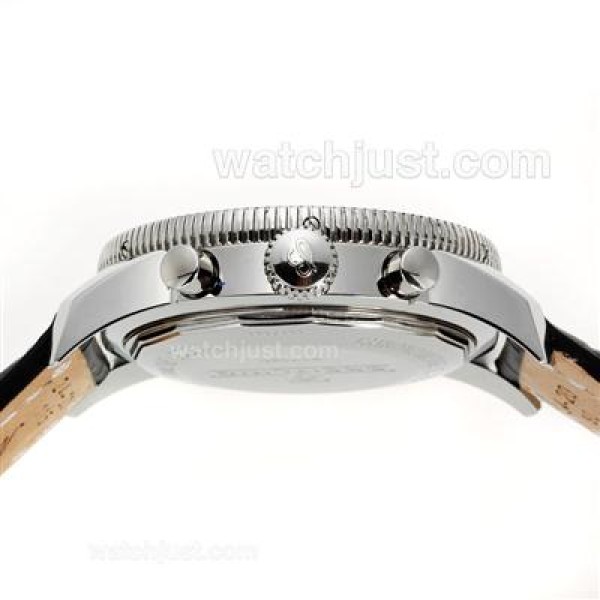 Breitling Super Ocean Chronograph Swiss Valjoux 7750 Movement with White Dial-Leather Strap
