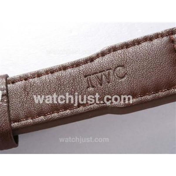 IWC Saint Exupery Chronograph Swiss Valjoux 7750 Movement Brown Dial with AR Coating