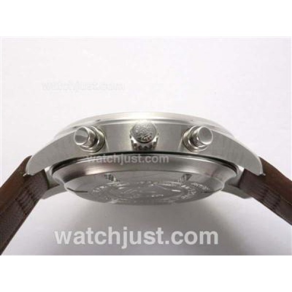 IWC Saint Exupery Chronograph Swiss Valjoux 7750 Movement Brown Dial with AR Coating