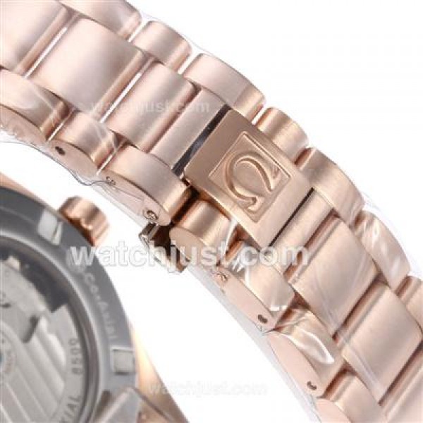 Omega Seamaster Aqua Terra Automatic Full Rose Gold with White Dial-Same Chassis As Swiss Version-High Quality