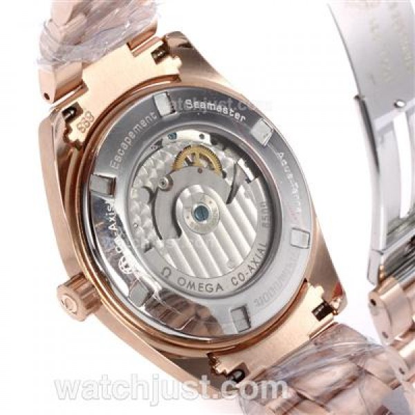 Omega Seamaster Aqua Terra Automatic Full Rose Gold with White Dial-Same Chassis As Swiss Version-High Quality