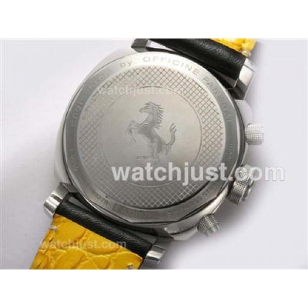 Panerai Ferrari Gran Tourismo FER 00011 Aisa Valjoux 7750 Movement with Yellow Dial