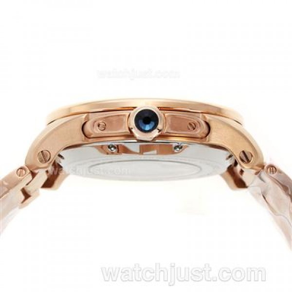 Cartier Calibre de Cartier Automatic Full Rose Gold with White Dial
